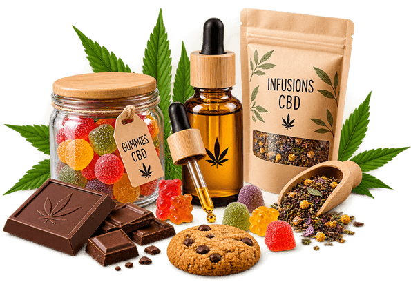 Dérivés CBD à La Rochelle : gummies, huiles et infusions CBD